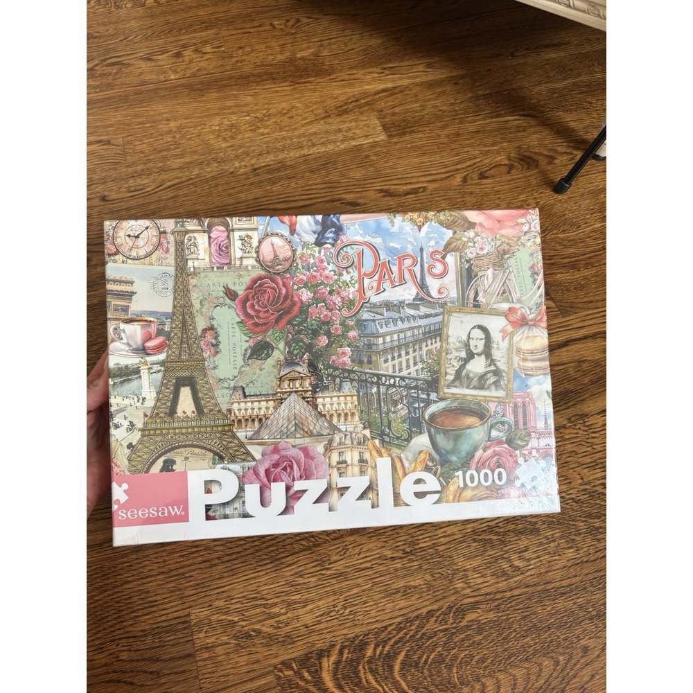 Seesaw The Love Of Paris Pink Chic 1,000 Piece Jigsaw Puzzle New Sealed